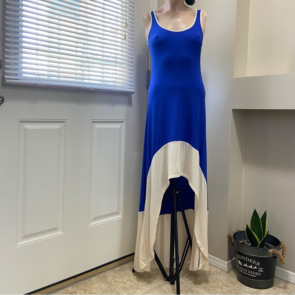 Guilty Elegant Blue and beige Maxi Dress